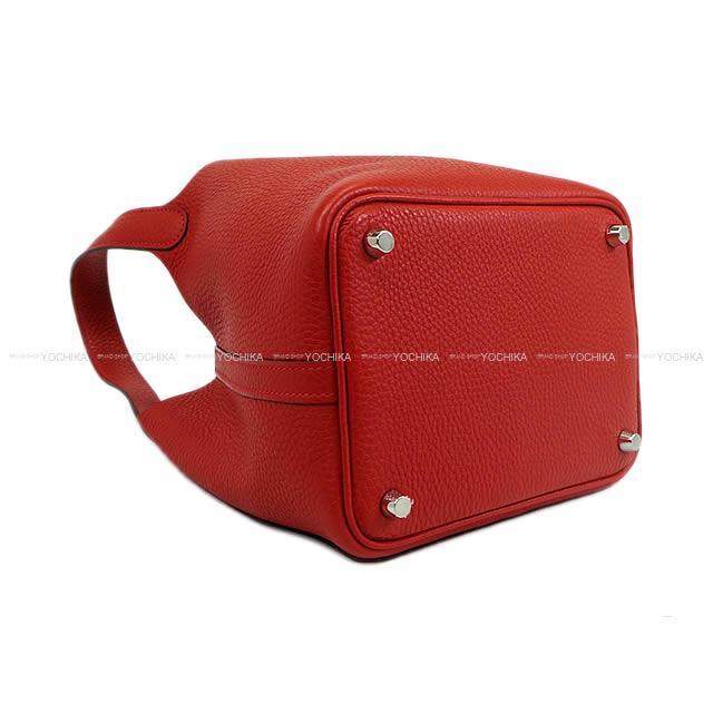 HERMES エルメス ハンドバッグ ピコタンロック 18 PM ルージュカザック トリヨン シルバー金具 新品未使用