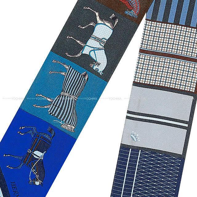 2018春夏 新作 HERMES エルメス ツイリー スカーフ "新・馬着" マントXマリン シルク100% 新品