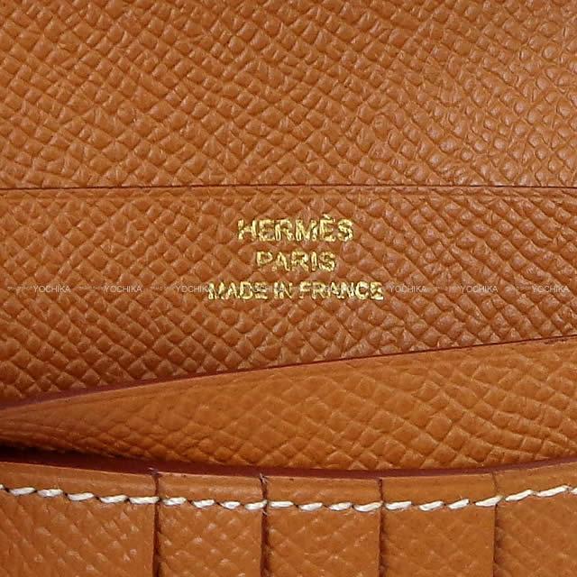 HERMES エルメス 二つ折り財布 ベアンコンパクト ゴールド エプソン