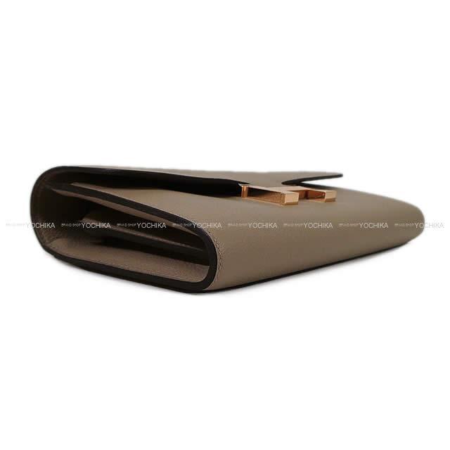 HERMES エルメス 長財布 コンスタンスロング グリスアスファルト エバーカラー ローズゴールド金具 新品