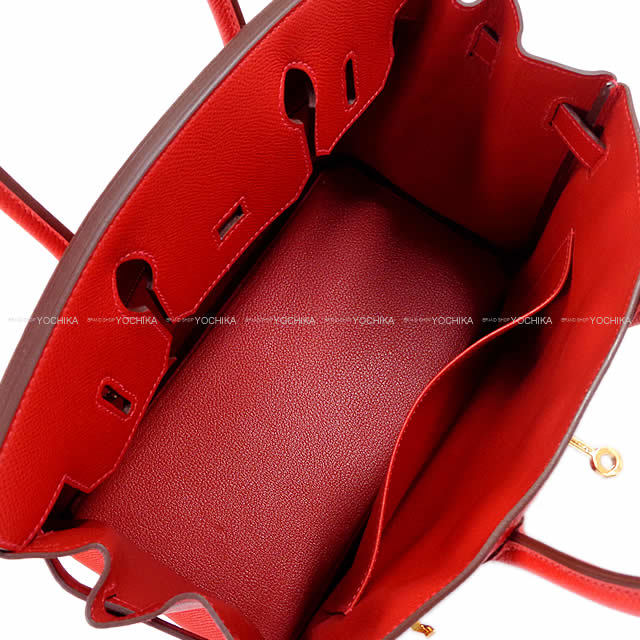 HERMES エルメス ハンドバッグ バーキン30 ルージュカザック エプソン ゴールド金具 新品