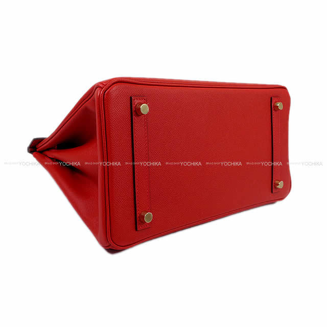 HERMES エルメス ハンドバッグ バーキン30 ルージュカザック エプソン ゴールド金具 新品