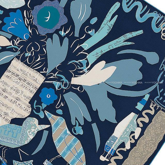 2018年春夏 新作 HERMES エルメス カレ90 "おしゃべりな鳥たちの家" ミントXマリンXカナードXベージュ 新品