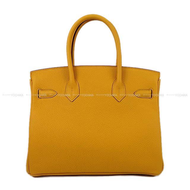 2018年春夏新色 HERMES エルメス ハンドバッグ バーキン30 ジョーヌ アンブル トゴ シルバー金具 新品