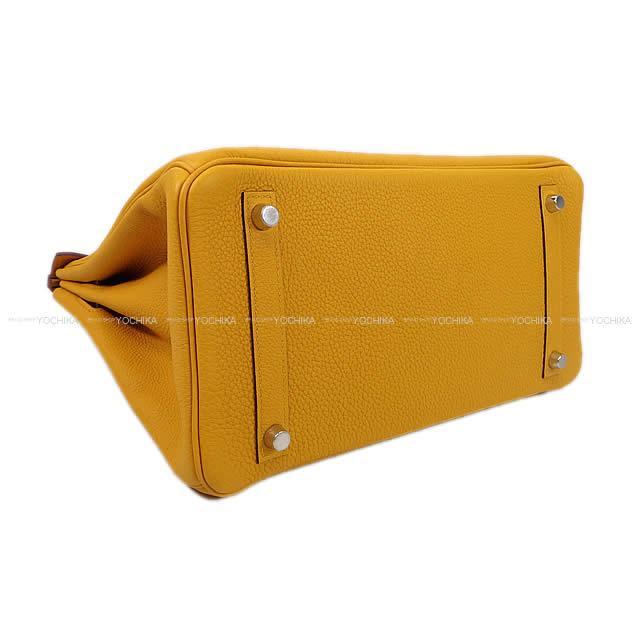 2018年春夏新色 HERMES エルメス ハンドバッグ バーキン30 ジョーヌ アンブル トゴ シルバー金具 新品