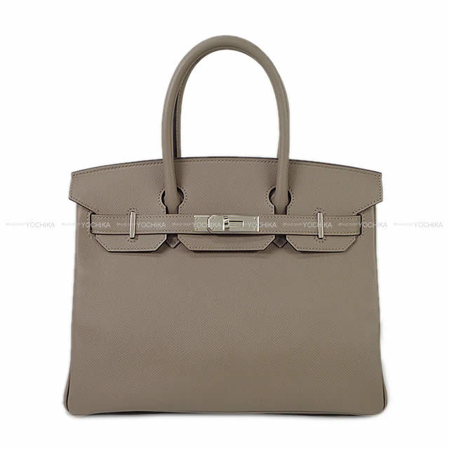 HERMES エルメス ハンドバッグ バーキン30 グリアスファルト エプソン シルバー金具 新品