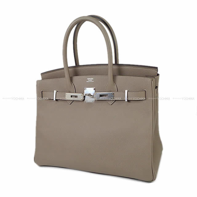 HERMES エルメス ハンドバッグ バーキン30 グリアスファルト エプソン シルバー金具 新品