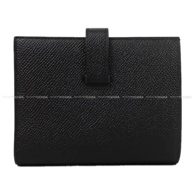 HERMES エルメス 二つ折り財布 ベアンコンパクト 黒 (ブラック  