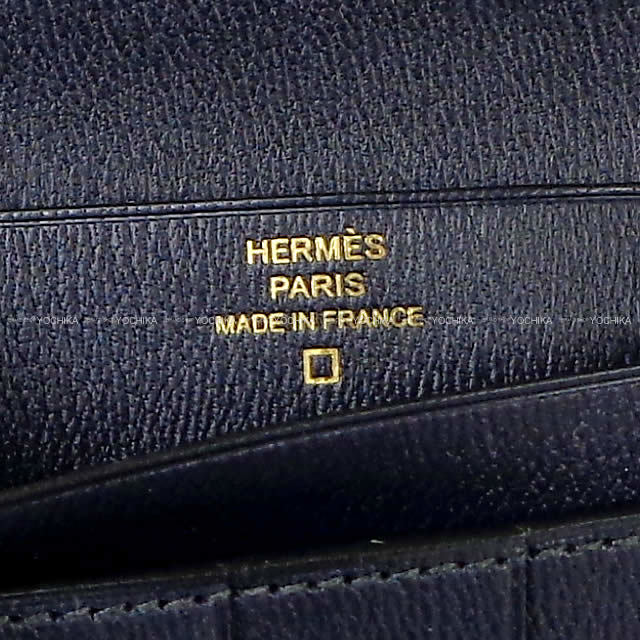 HERMES エルメス 長財布 ベアンスフレ ブルーマリン クロコダイル アリゲーター シャイニー ローズゴールド金具 新品
