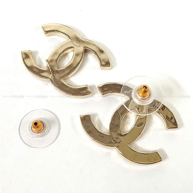 CHANEL シャネル ビッグ ココマーク ラインストーン モザイク ピアス