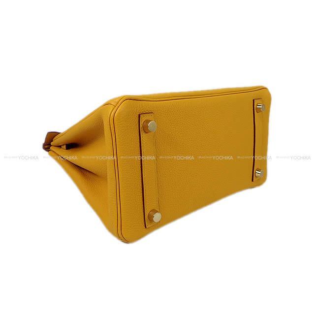HERMES エルメス ハンドバッグ バーキン25 ジョーヌ アンブル トゴ ゴールド金具 新品