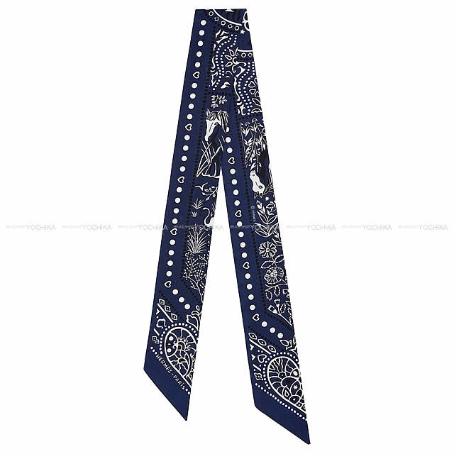 HERMES エルメス ツイリー スカーフ "Entre Ciel et mer Bandana" マリン