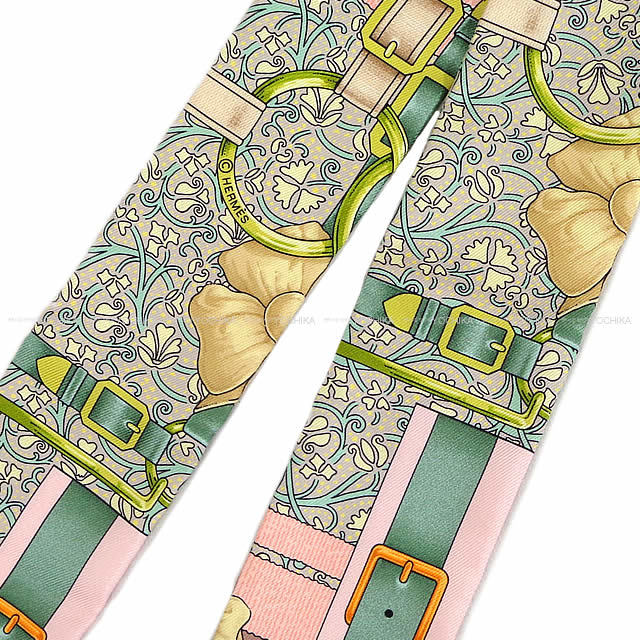 HERMES エルメス ツイリー スカーフ "グラン・マネージュ フルリ" ボワ・ドゥ・ローズ