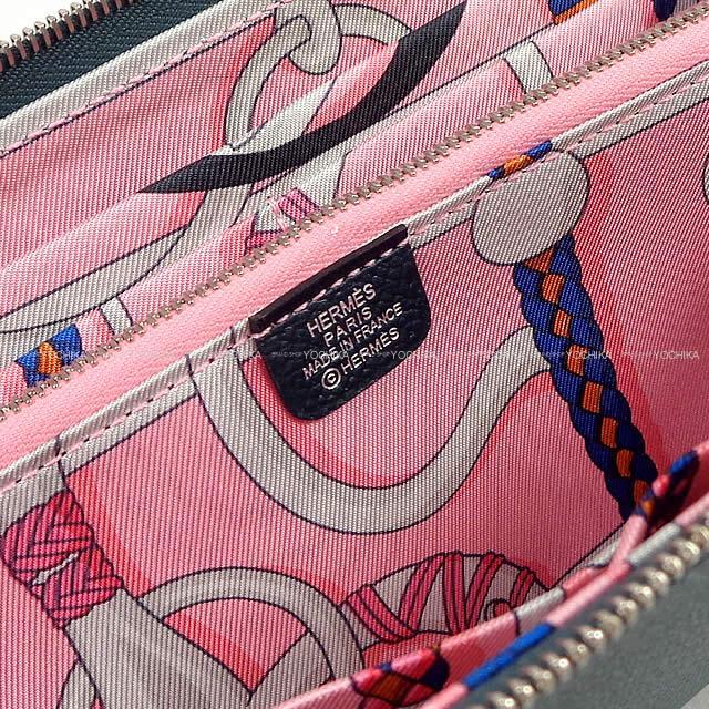 HERMES エルメス 長財布 アザップ シルクイン "乗馬の装具一式" ヴェールシプレ（サイプレス）新品