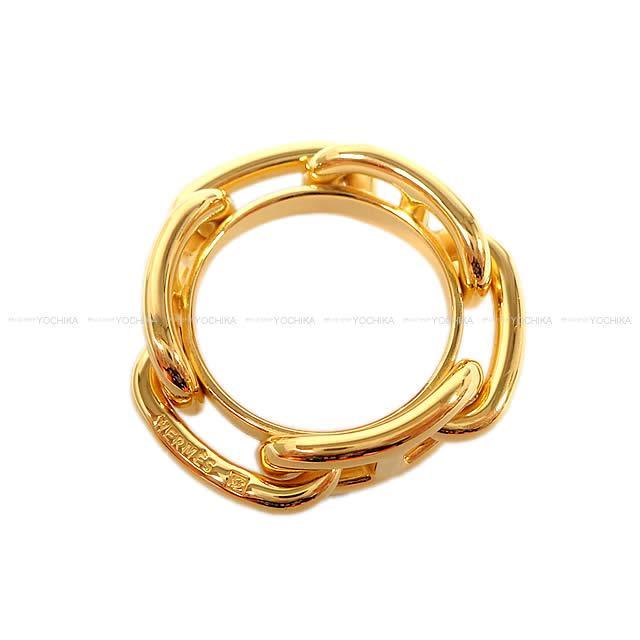 HERMES エルメス スカーフリング シェーヌダンクル ルカデ ゴールド  