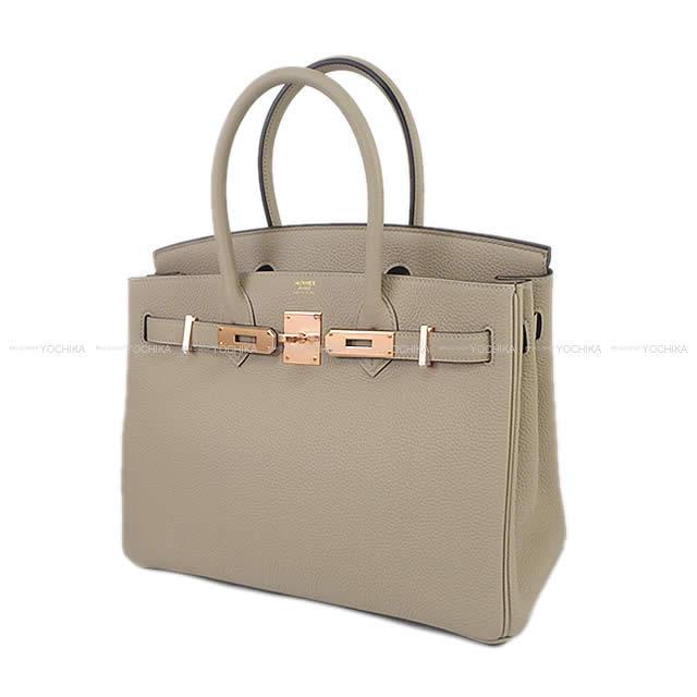 HERMES エルメス ハンドバッグ バーキン30 トゥルティールグレー トゴ ローズゴールド金具 新品