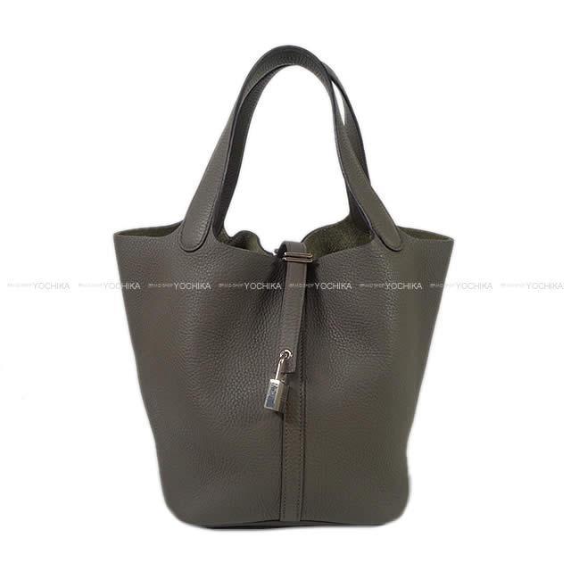 HERMES エルメス ハンドバッグ ピコタンロック 22 MM エタン トリヨン シルバー金具 新品未使用