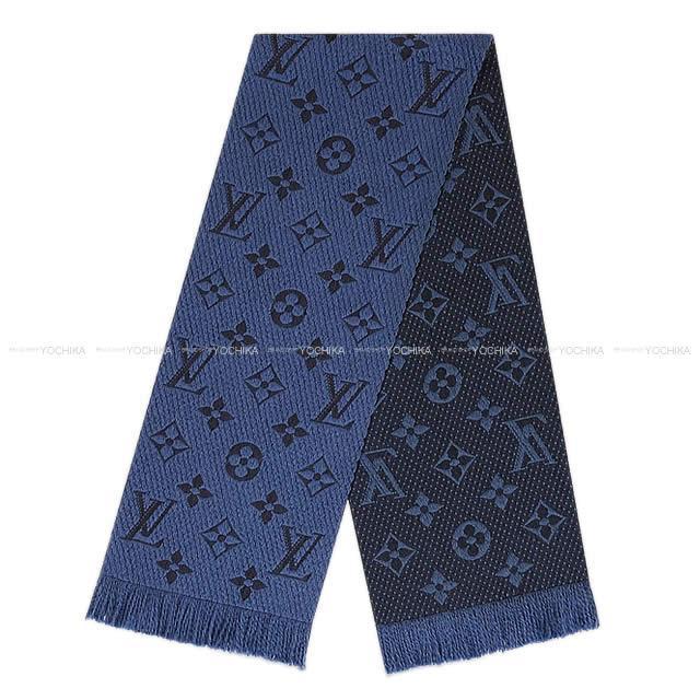 LOUIS VUITTON ルイ・ヴィトン マフラー エシャルプ・ロゴマニア ブルーデニムダーク M70812 新品