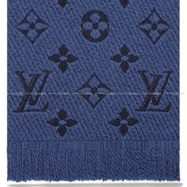 LOUIS VUITTON ルイ・ヴィトン マフラー エシャルプ・ロゴマニア ブルーデニムダーク M70812 新品
