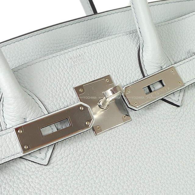HERMES エルメス ハンドバッグ バーキン30 ブルーペール トリヨン シルバー金具 新品