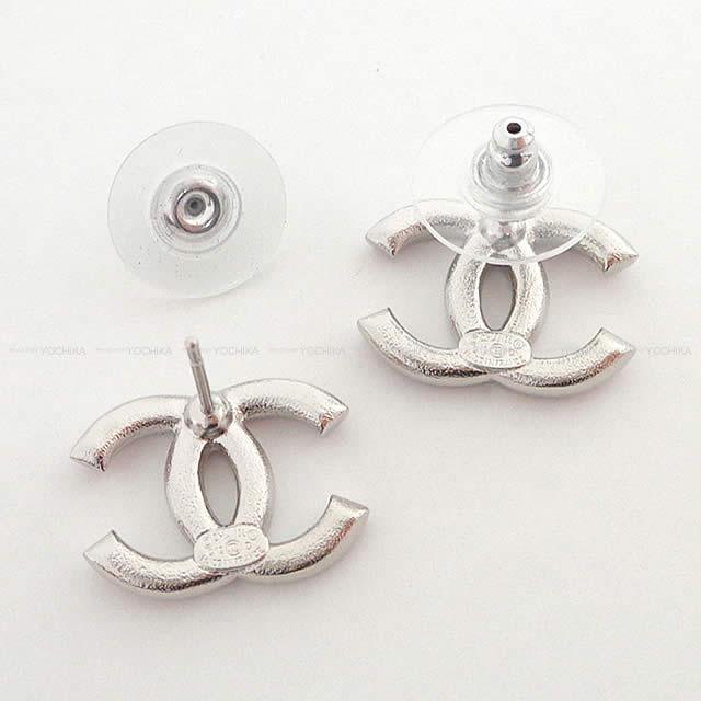 2018年 新作 CHANEL シャネル ドーム ココマーク フリル ピアス ピンクX白 A96890 新品