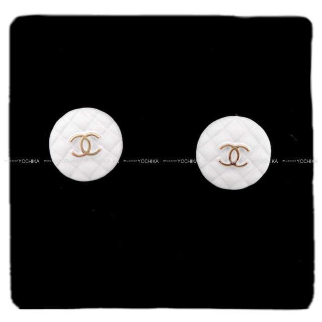2018年 新作 CHANEL シャネル ドーム ココマーク フリル ピアス ピンクX白 A96890 新品