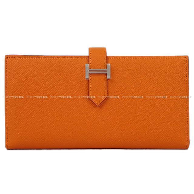 2018年 秋冬 HERMES エルメス 長財布 ベアンスフレ ヴェルソ アプリコットXローズアザレ エプソン 新品