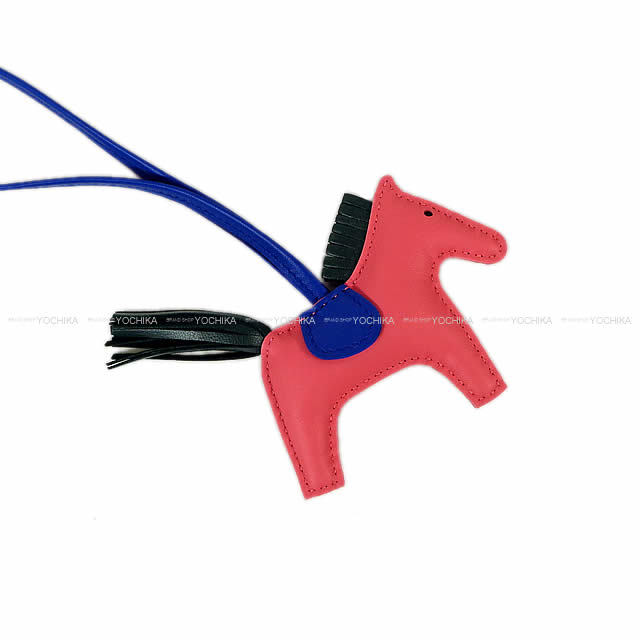 HERMES エルメス バッグチャーム "ロデオ/RODEO" PM ローズアザレ