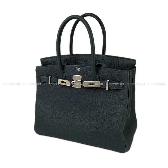 HERMES エルメス ハンドバッグ バーキン30 ヴェールシプレ(サイプレス) トゴ シルバー金具 新品