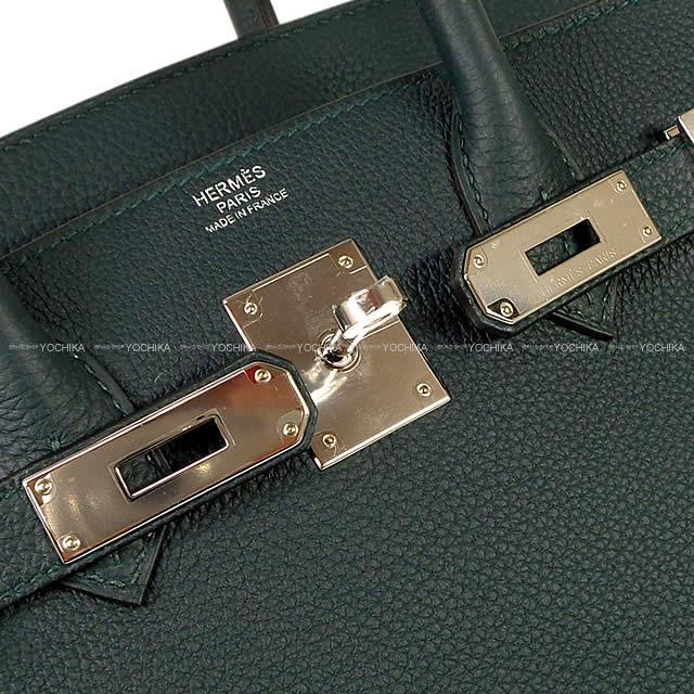 HERMES エルメス ハンドバッグ バーキン30 ヴェールシプレ(サイプレス) トゴ シルバー金具 新品