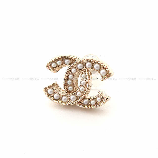CHANEL シャネル ミニパール イン ココマーク ピアス ゴールド ゴールド金具 AB0670 新品