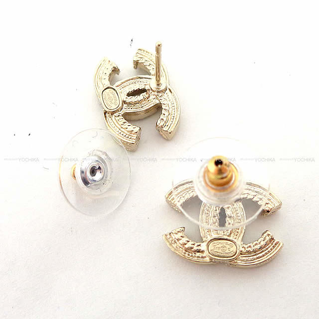 CHANEL シャネル ミニパール イン ココマーク ピアス ゴールド ゴールド金具 AB0670 新品
