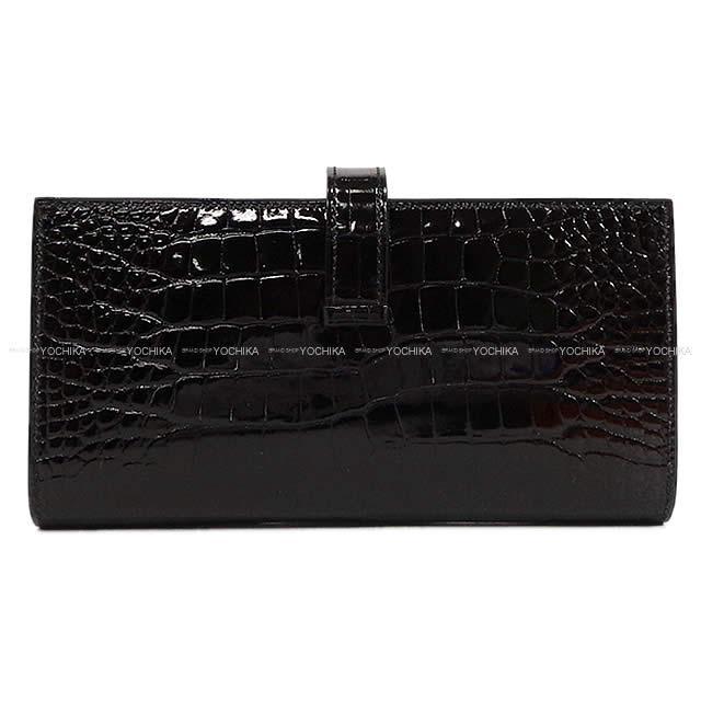 HERMES エルメス 財布 ベアンスフレ 黒(ブラック) クロコダイル アリゲーター ローズゴールド金具 新品