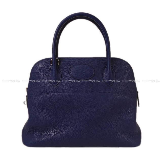 HERMES エルメス ハンドバッグ ボリード31 ブルーインク (ブルーアンクル) トリヨン シルバー金具 新品