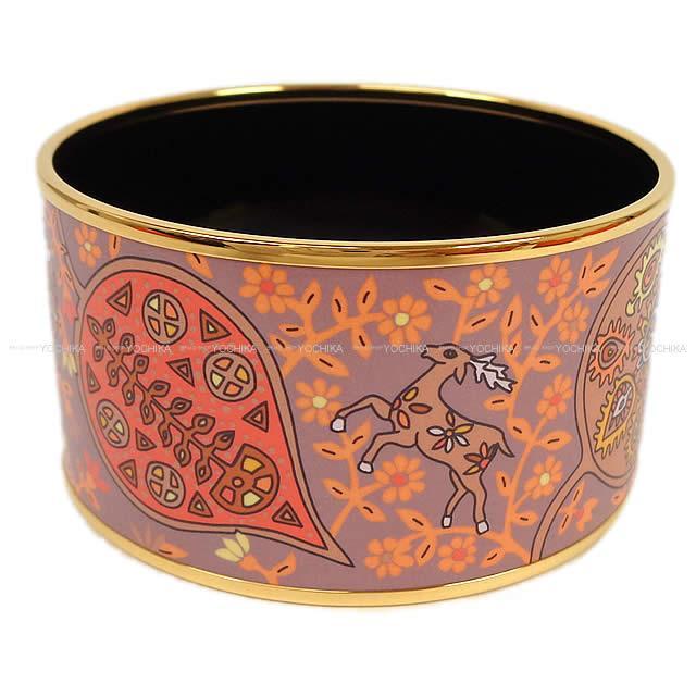 HERMES エルメス エナメル ブレスレット バングル エクストララージ "生