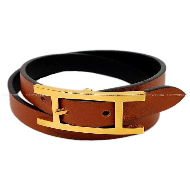 エルメス ビーアピ ドゥブルトゥール リバーシブル ブレスレット 黒/フォーヴ  新品