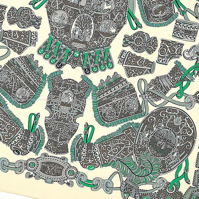 2018年秋冬 新作 HERMES エルメス ショール カレ140 "軍神マルス" 白(ホワイト)  新品