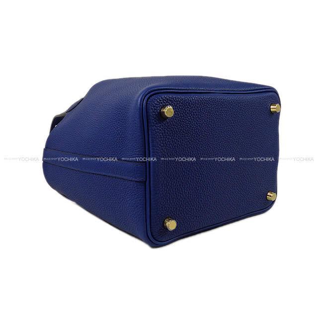 HERMES エルメス ピコタンロック 18 PM ブルーサフィール トリヨン ゴールド金具 D刻印 新品