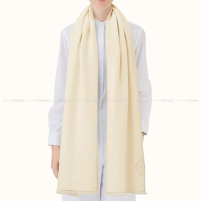 HERMES エルメス 大判ストール ショール ブランケット "TISSEE MAIN" アイボリー 新品未使用