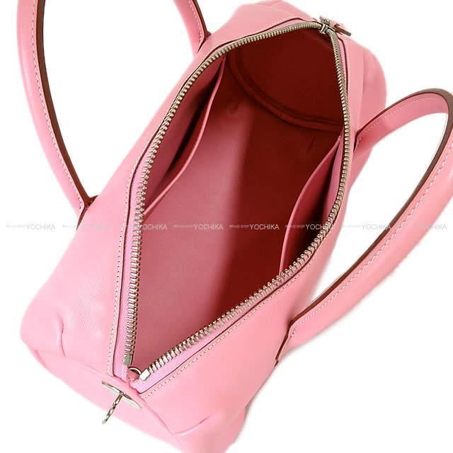 HERMES エルメス ハンドバッグ ポロション1925 30 ピンク スイフト シルバー金具 新品同様
