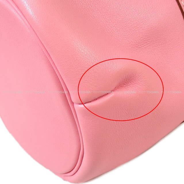 HERMES エルメス ハンドバッグ ポロション1925 30 ピンク スイフト シルバー金具 新品同様