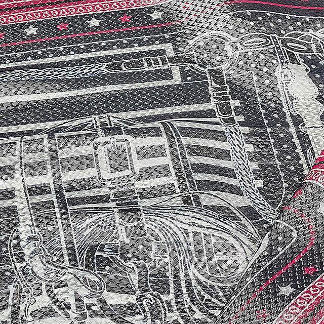HERMES エルメス バンダナ カレ55 "ディスコ コーチング" ブルーノワールXフューシャ 新品