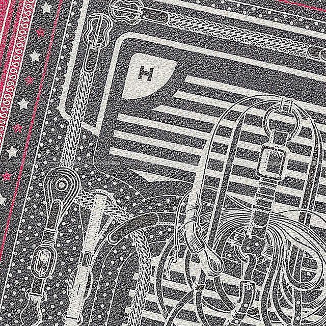 HERMES エルメス バンダナ カレ55 "ディスコ コーチング" ブルーノワールXフューシャ 新品
