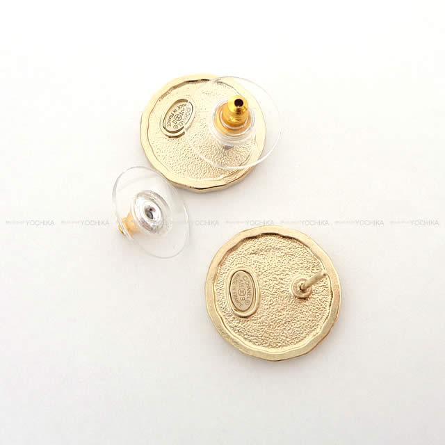 CHANEL シャネル "I LOVE CHANEL" ハート ココマーク サークル ピアス ゴールド AB1327 新品