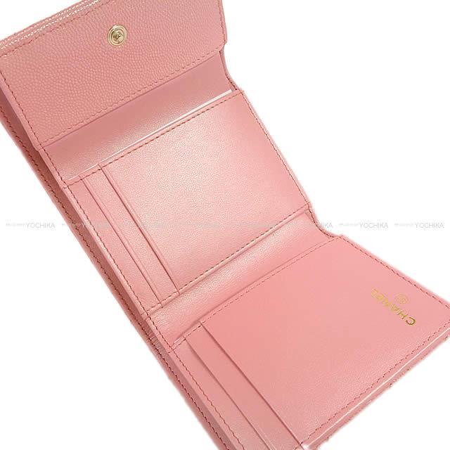 CHANEL シャネル マトラッセ スモール フラップ 三つ折 コンパクト 財布 ピンク ラムスキン AP0309 新品