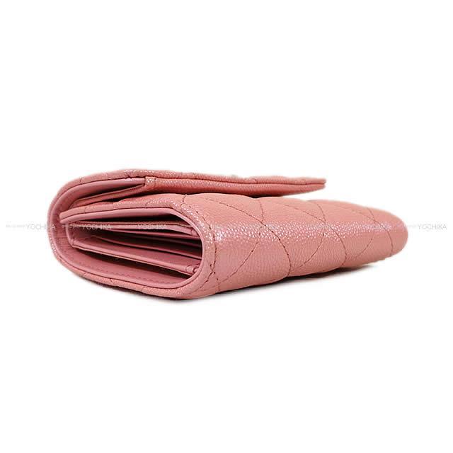 CHANEL シャネル マトラッセ スモール フラップ 三つ折 コンパクト 財布 ピンク ラムスキン AP0309 新品