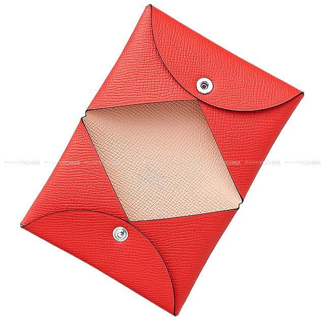 HERMES エルメス カードケース Calvi(カルヴィ) ヴェルソ ローズジャイプールXローズエグランタイン エプソン 新品