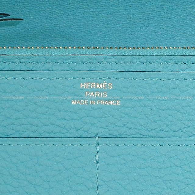 2019年春夏 新作 HERMES エルメス 長財布 ドゴンGM ブルーデュノール トゴ シルバー金具 新品