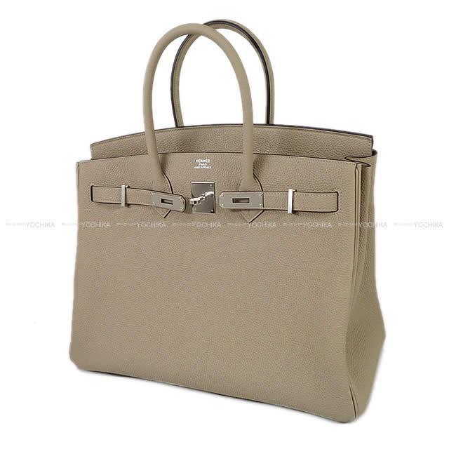HERMES エルメス ハンドバッグ バーキン35 トゥルティールグレー トゴ シルバー金具 新品
