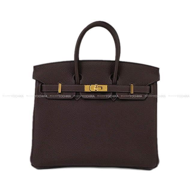 HERMES エルメス ハンドバッグ バーキン25 ショコラ トゴ ゴールド金具 新品